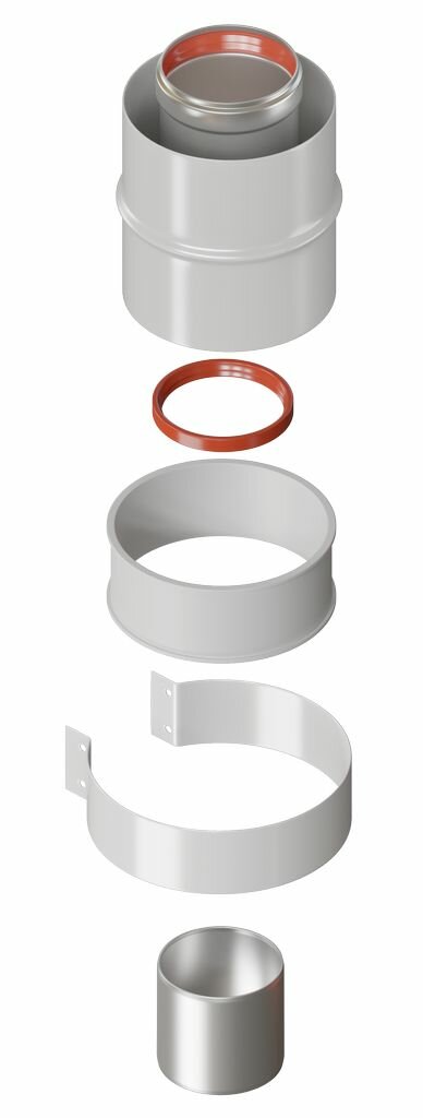 Дымоход коаксиальный 60/100 отвод стартовый вертикальный Kiturami E91E900083