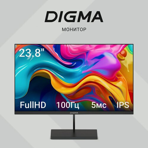 Изображение товара Монитор Digma 23.8", Progress 24P501F 1920х1080, с частотой 100 Гц, антибликовое покрытие, черный