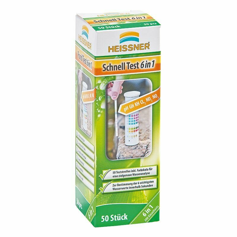 Тестер Heissner TZ791 00  для пруда  6 в 1  50 полосок  Германия