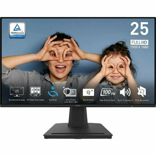 фото 24.5" монитор msi pro mp252,1920x1080, 100 гц, черный