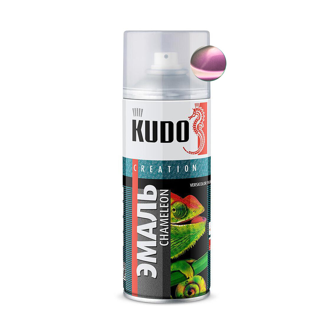 Краска эмаль декоративная в баллончиках KUDO CHAMELEON 052л KU-C267-4 бирюзовая симфония