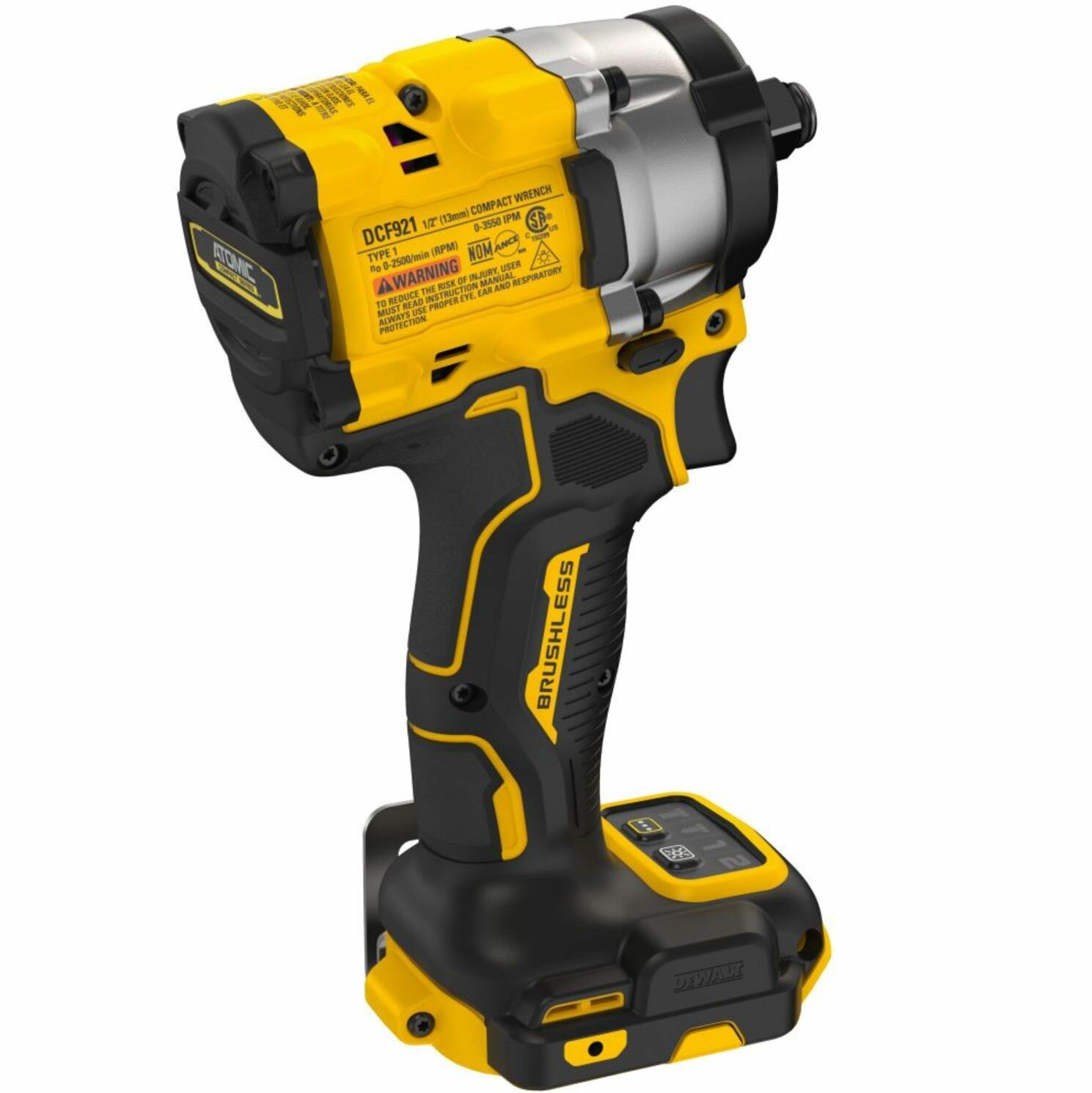 Аккумуляторный бесщеточный гайковерт DEWALT, 18 В, 610 Нм, 2500 об/мин, 3550 уд/мин, с 2 АКБ 1.7 Ач и ЗУ, в кейсе TSTAK, DCF921E2T — фото 1