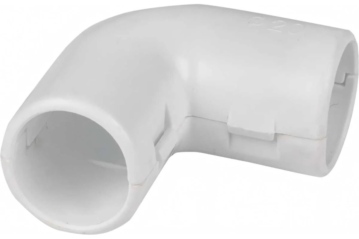 Соединительный угол EKF 90, для трубы 25 мм упак. (5 шт) белый -Plast ug-t-25w-r