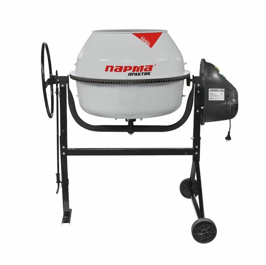 Бетономешалка парма Практик Б-181-С (750 Вт венец из металлического сплава объем бака 180 л) / бетоносмеситель электрический / для ремонта и строительства