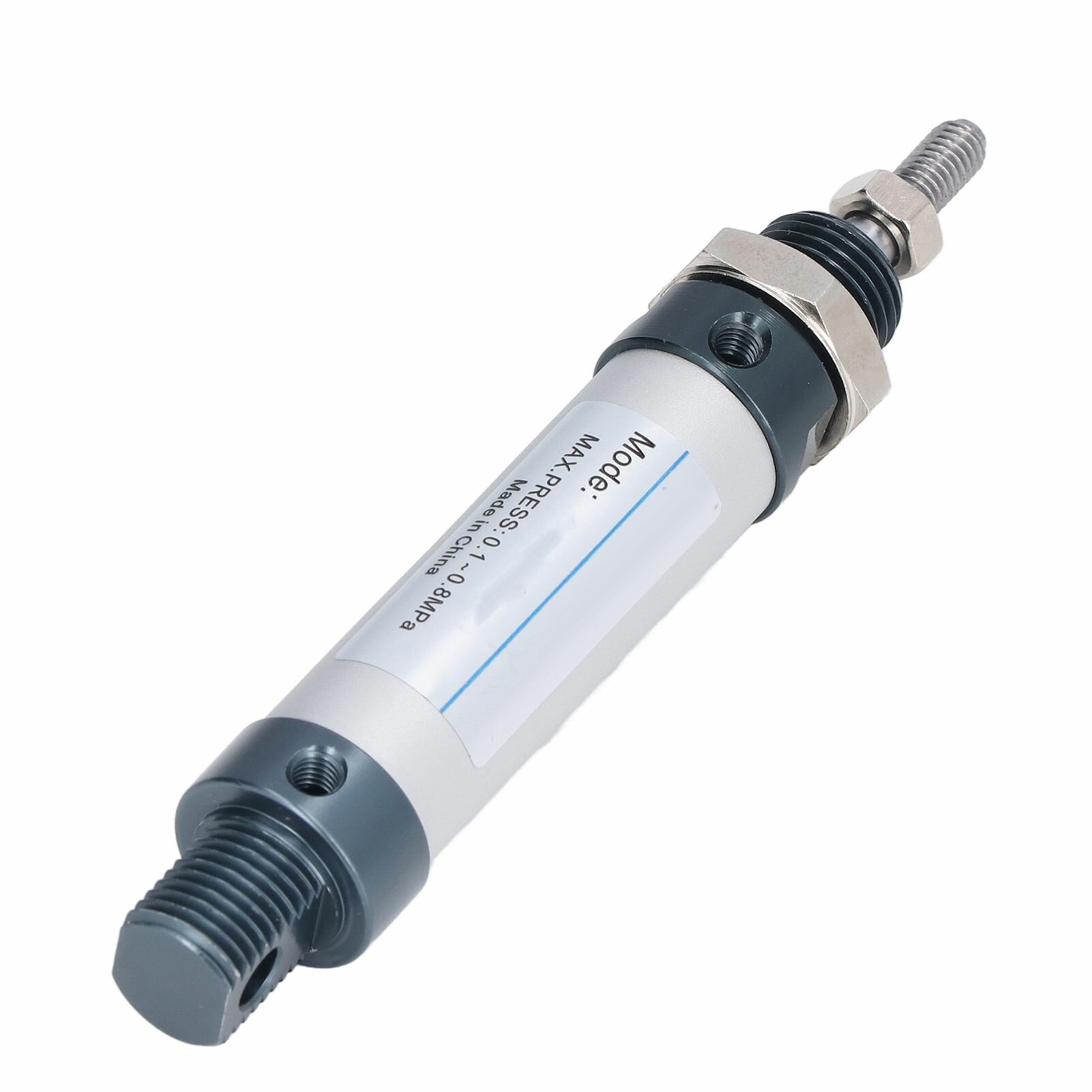 Изображение Мини-воздушный цилиндр 16 мм, пневматический цилиндр двойного действия из алюминиевого сплава, 30-800 мм/с, 0,1-0,8 МПаMAL16x75