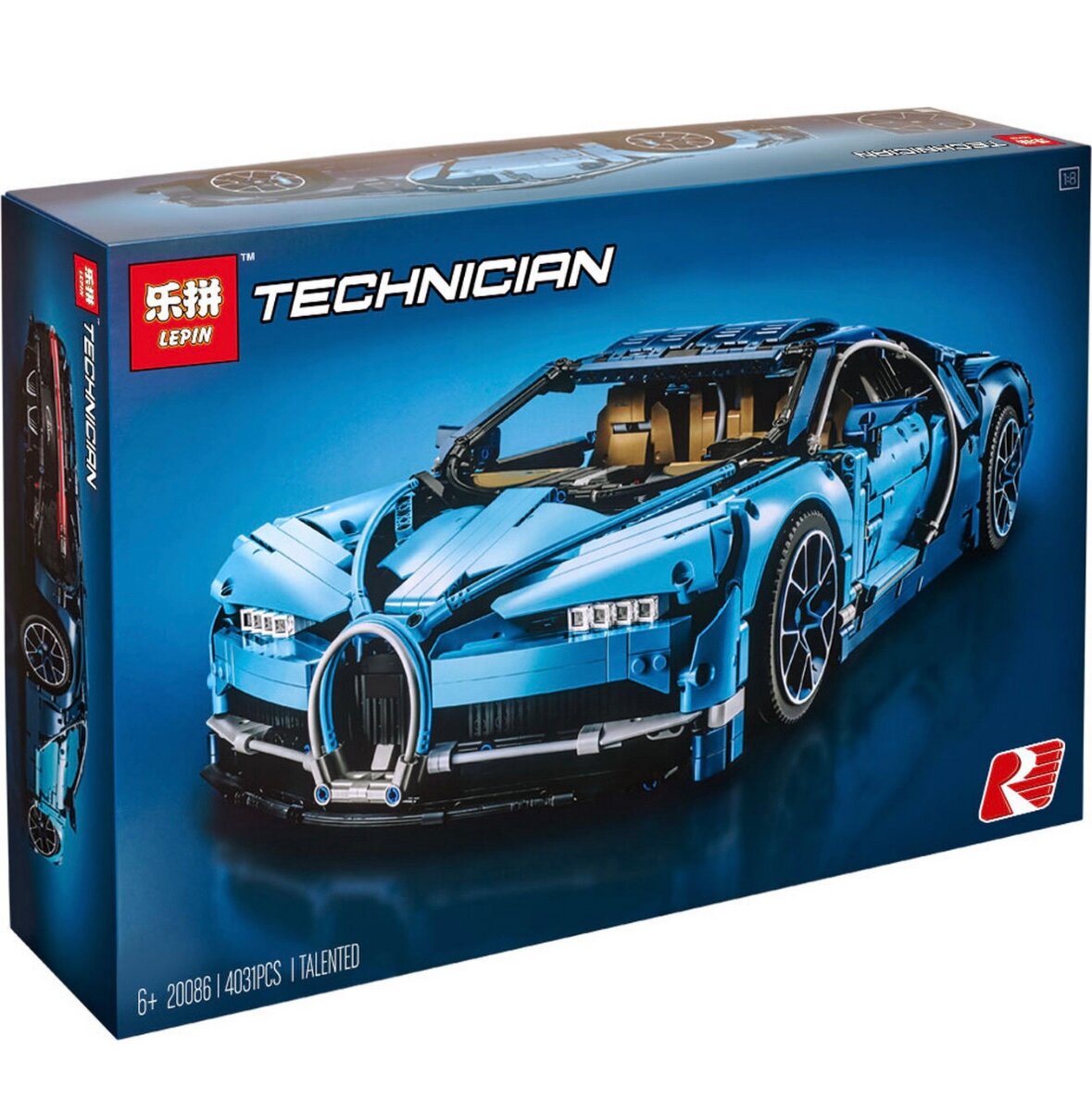 Конструктор лего-совместимый Lepin 7802 "Blue Bugatti" 4024 детали подарок сыну, внуку, племяннику, ребёнку, мальчику