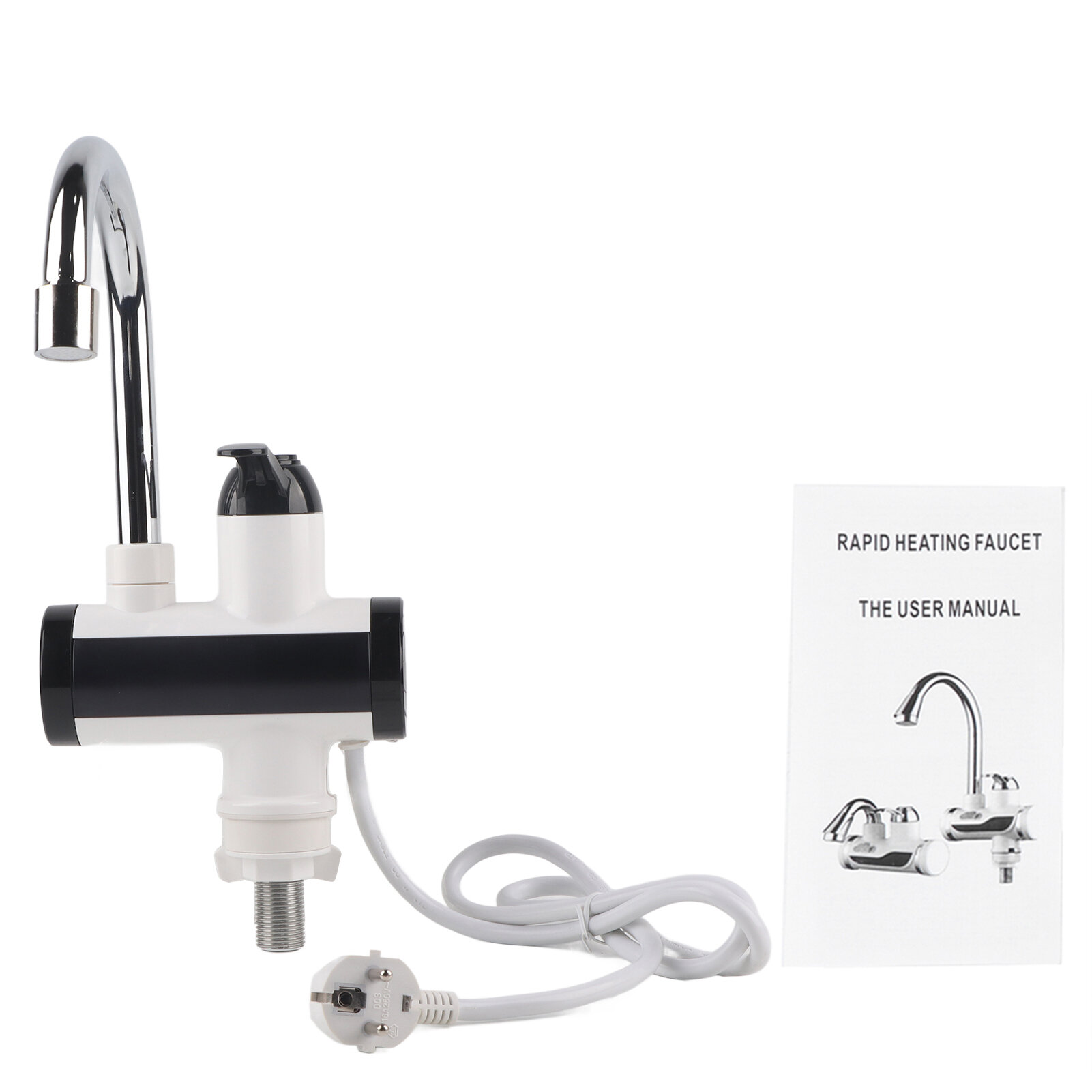 Water Dispenser Heater Tap, Hot and Cold Dual Use 8.07 X 5.83 2.28 inch (Approx.) Faucet Build-in Filter Mesh for Kitchen Bathroom