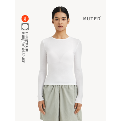 фото Лонгслив muted soft touch, размер xl, , белый,