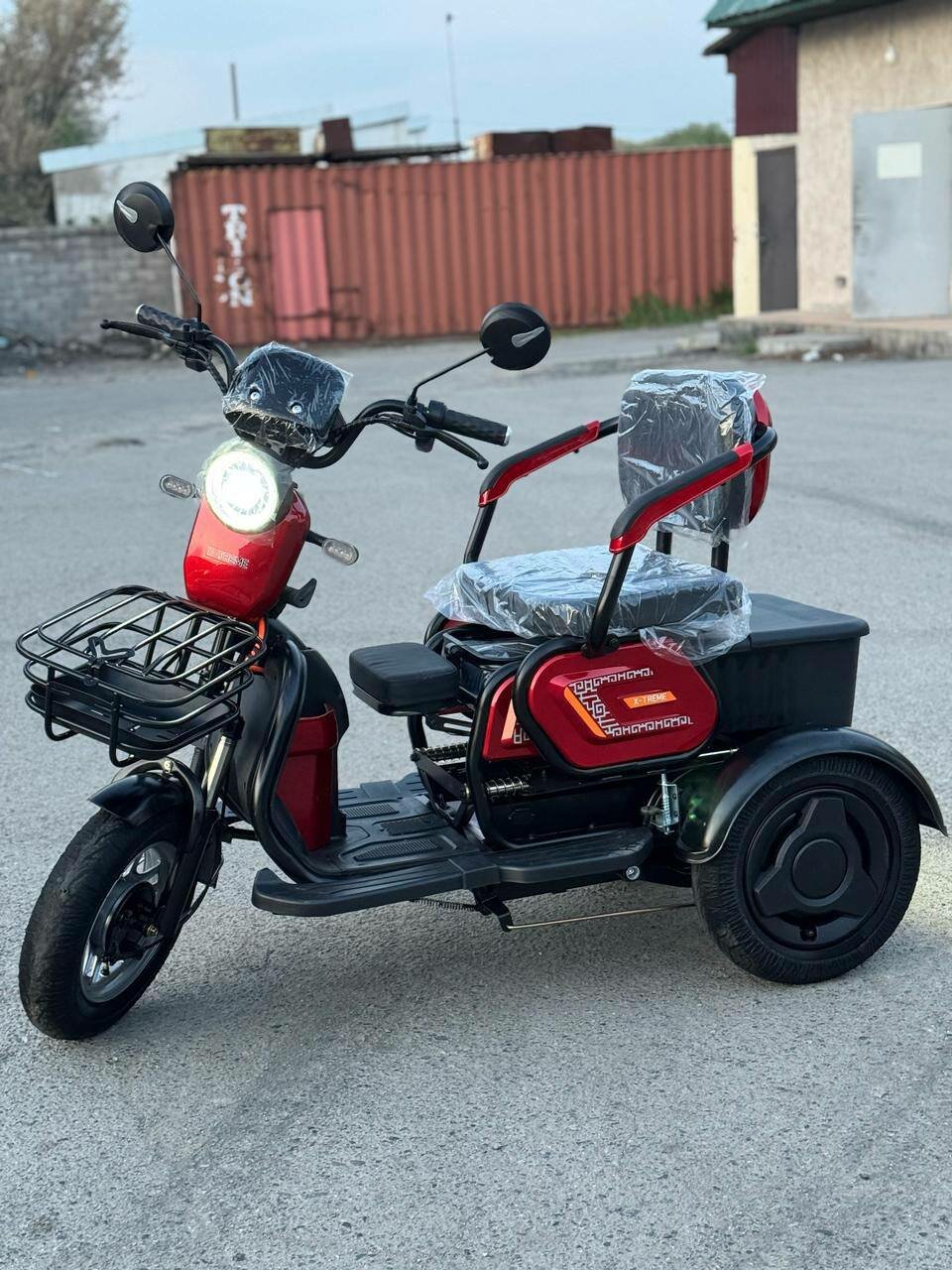 Электро скутер Для Взрослых трехколесный 800W R10 (16) 48/20A КРАСНЫЙ
