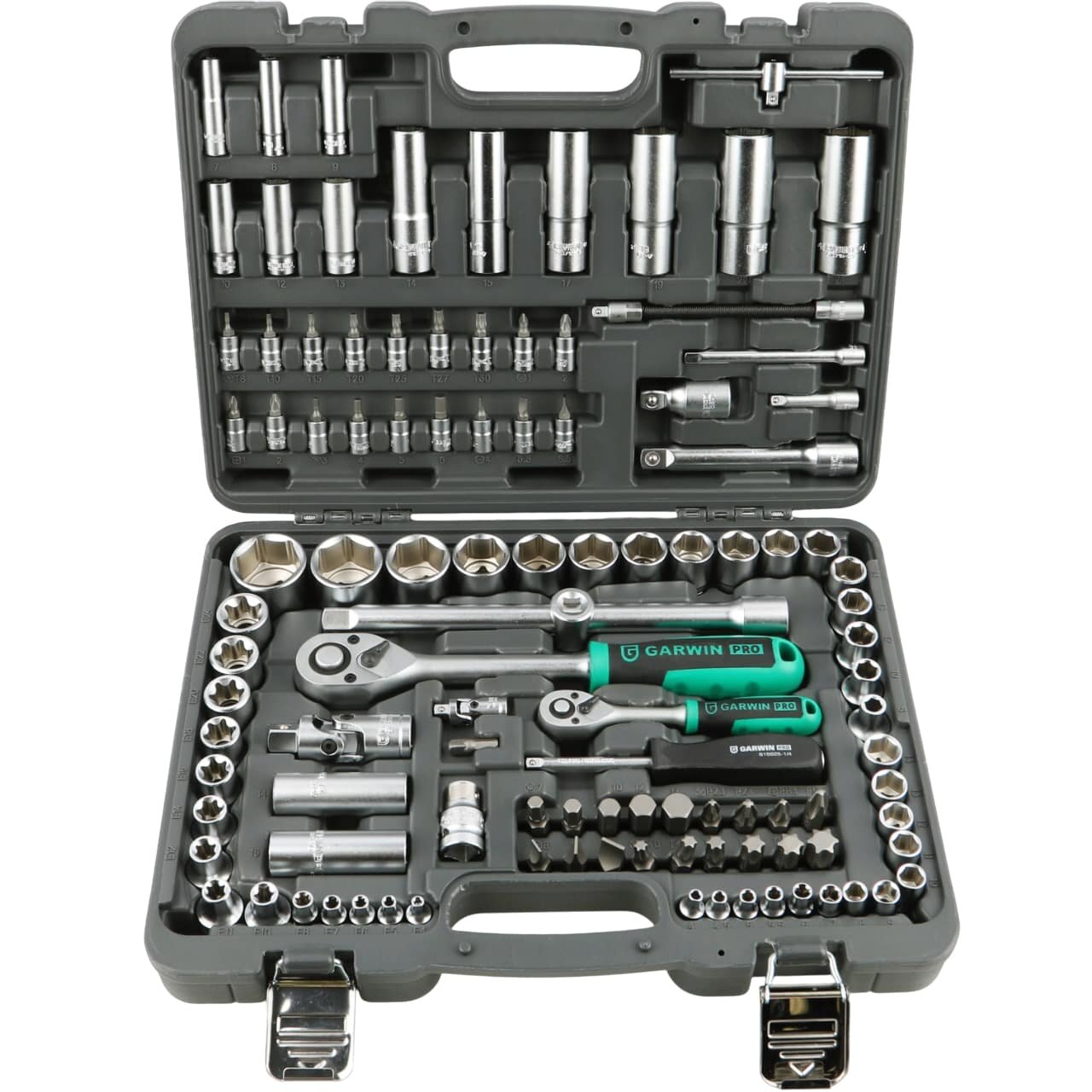 GARWIN PRO 641080 Набор ручных инструментов 1/4" и 1/2" 6 гр. 108 предметов