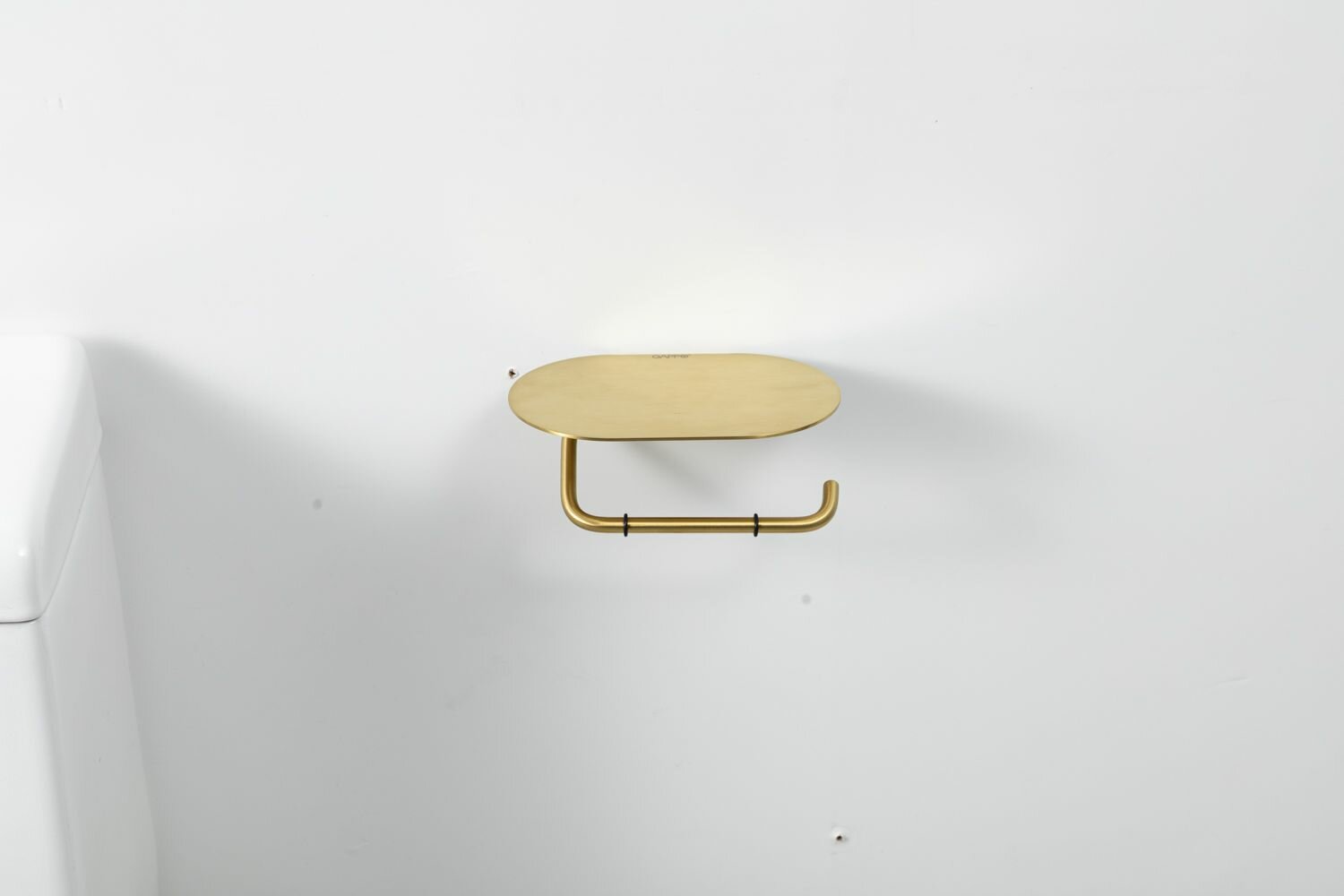 Держатель туалетной бумаги с полочкой Gappo G30903-3, сатин золотой