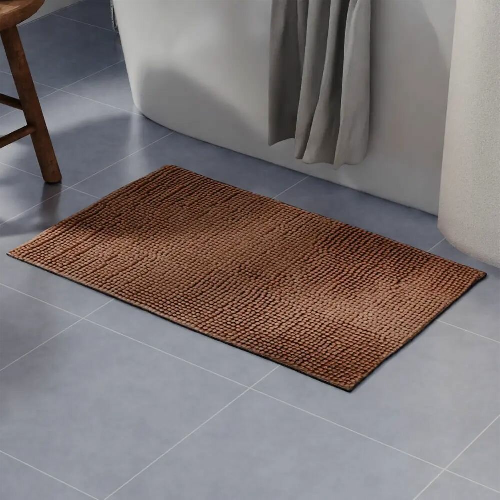 Коврик для ванной Merci 45x70 см цвет бежевый