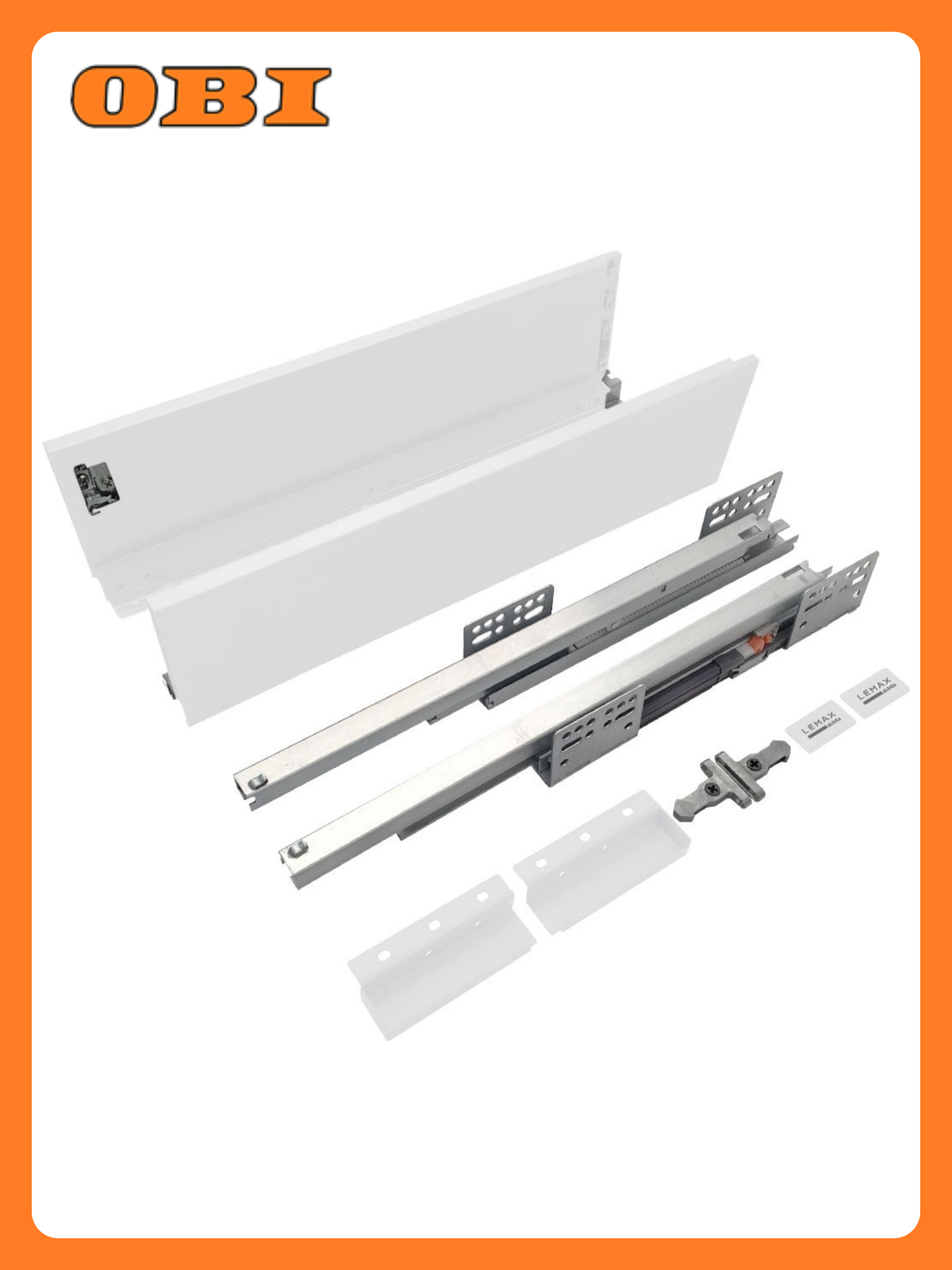 Комплект системы выдвижения Lemax Lembox, сталь, белые, 2 шт