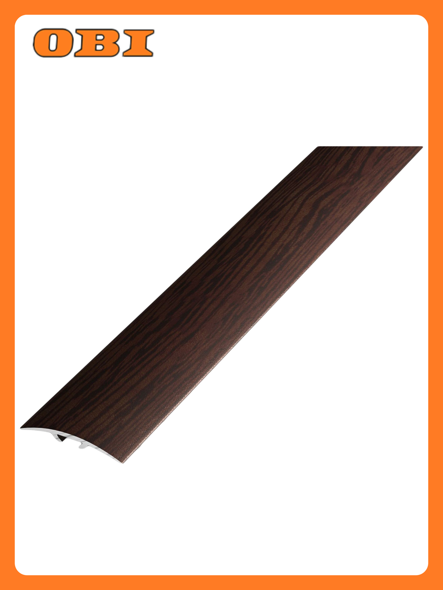 Порог одноуровневый лука ПС 04-3 900.095 дуб венге алюминий 900х35 мм