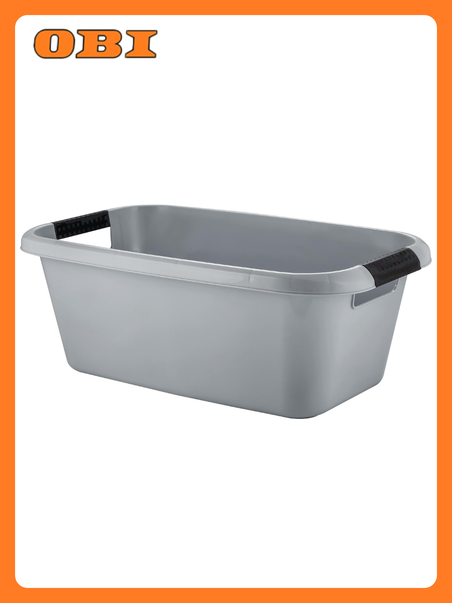 Таз Plast Team  LICA   с ручками  прямоугольный  20 л  серый