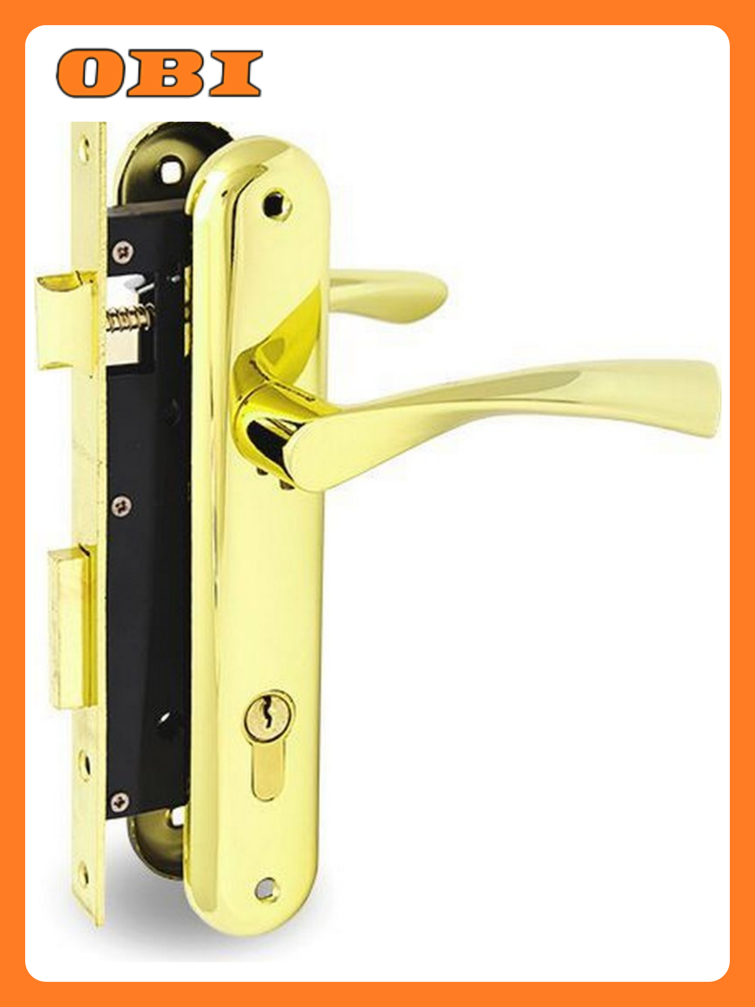 Замок Palladium AL 1853 цилиндровый межосевое расстояние 85 мм золотистый