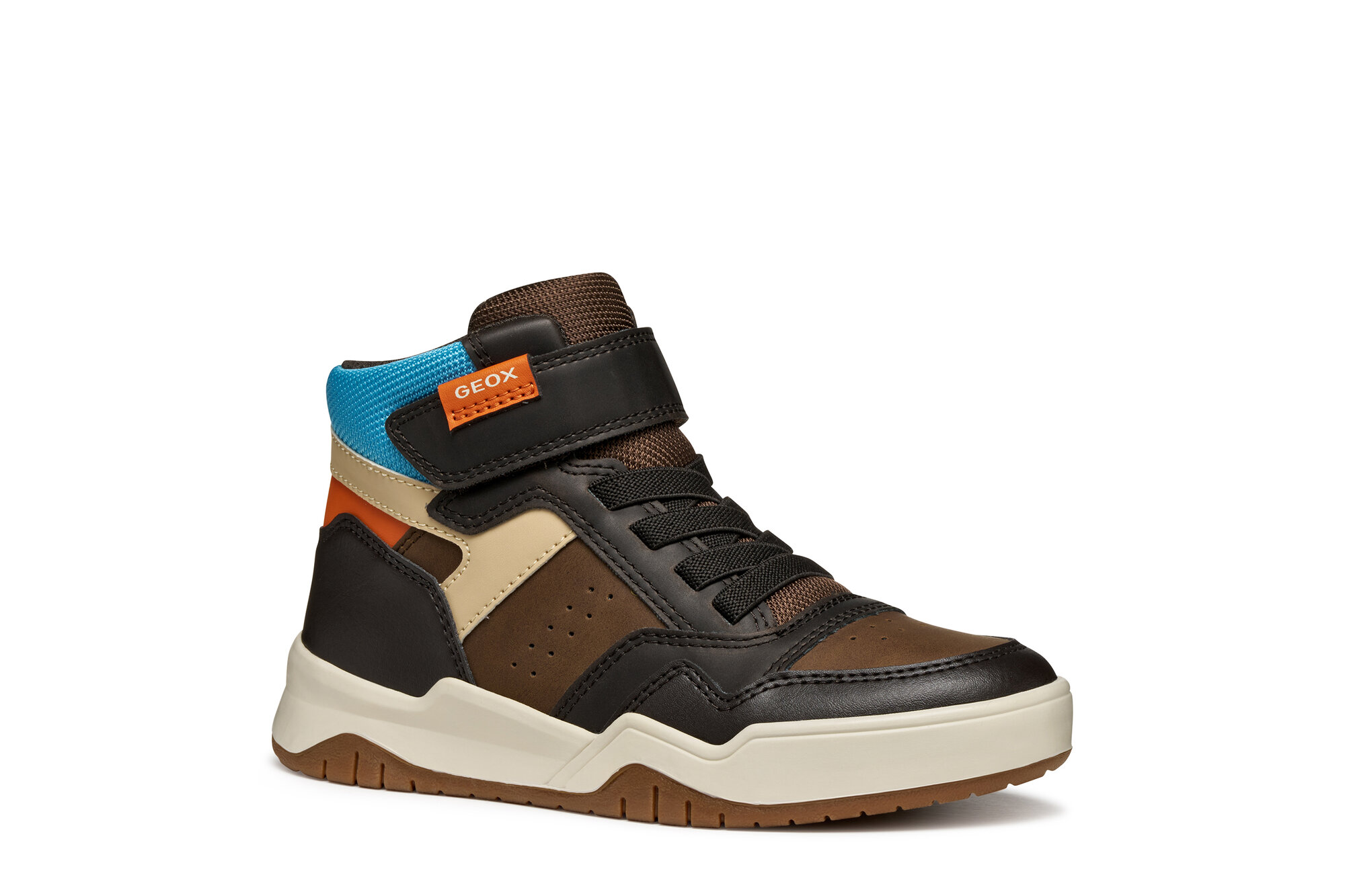 Кроссовки GEOX, размер 36 EU, коричневый/светло-синий — фото 1