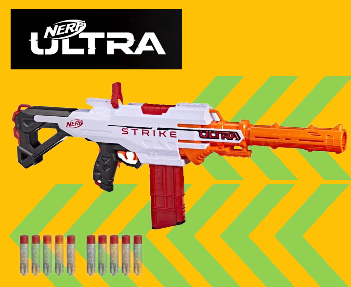 NERF Ultra Strike motorized blaster, 10 NERF AccuStrike F6024U50