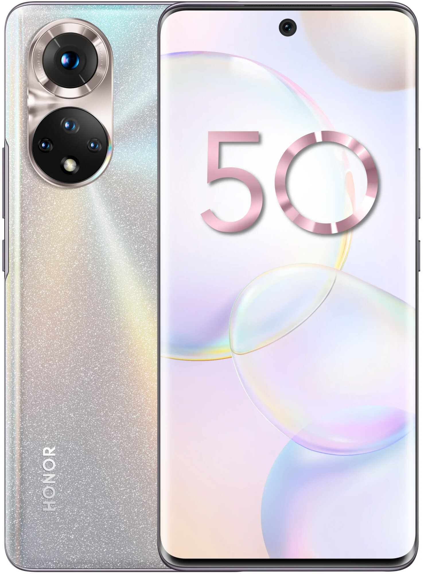 Смартфон HONOR 50 8/256 ГБ RU, Dual nano SIM, мерцающий кристалл