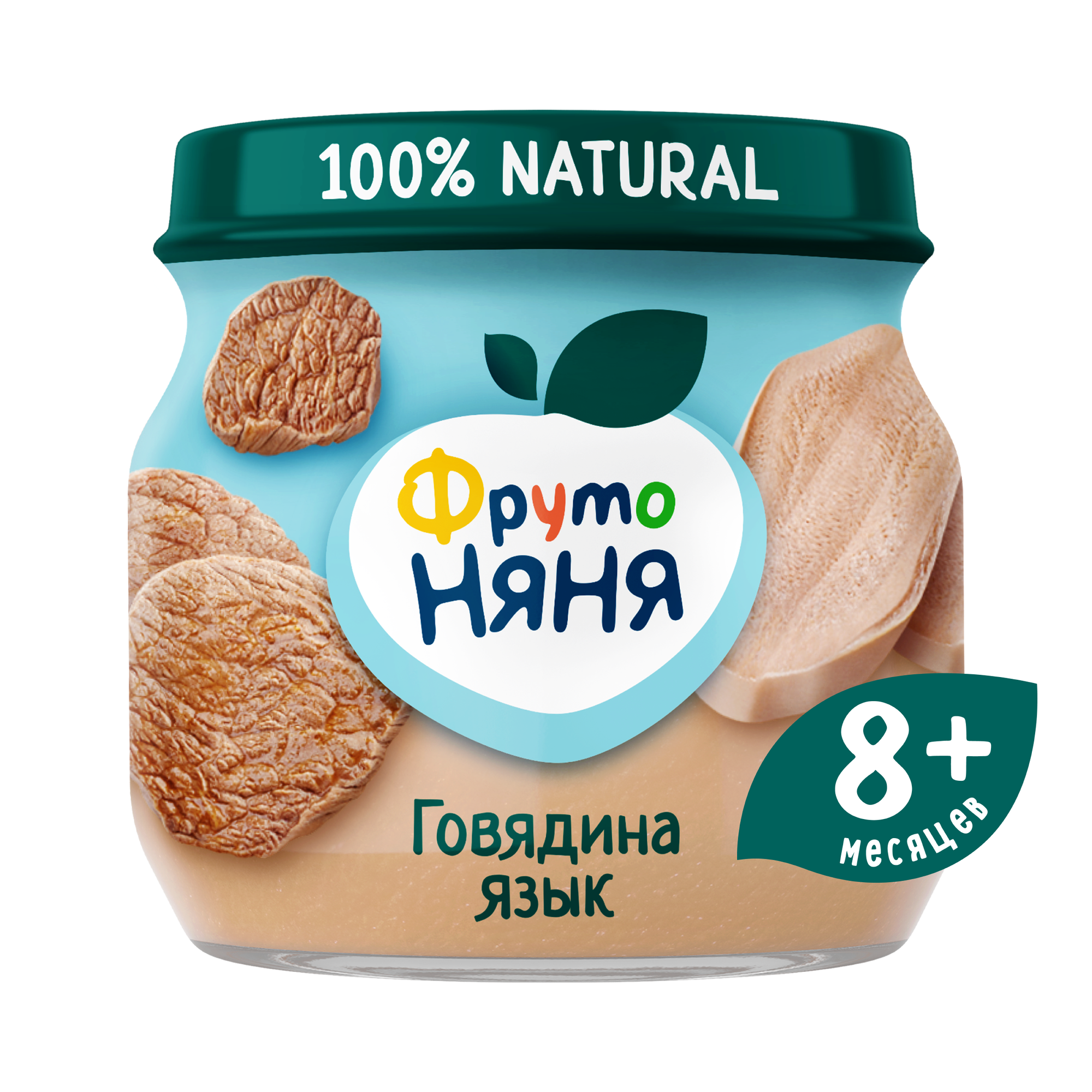 Пюре ФрутоНяня из говядины с языком, с 8 месяцев, 80 г, 6 шт.