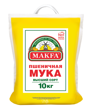 Мука Макфа Пшеничная высший сорт, полипропиленовый мешок, 10 кг