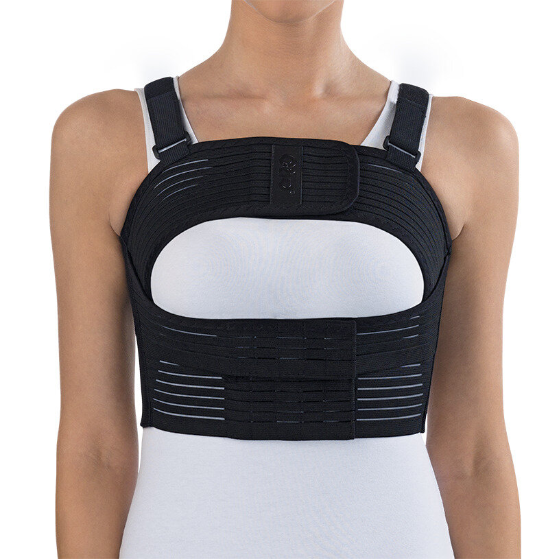 ORTO Бандаж на грудную клетку БГК-422 женский/ легкая степень фиксации/ черный цвет/ размер XL