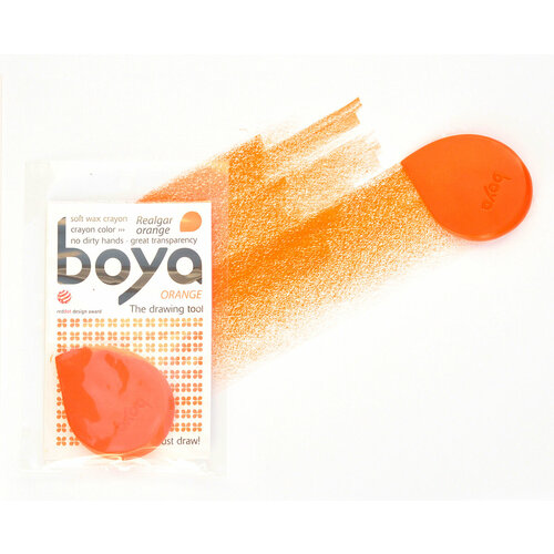 фото Пастель восковая для рисования boya, мелок 9 х 14,5 см оранжевый boya d.o.o. 1 set/realgar orange