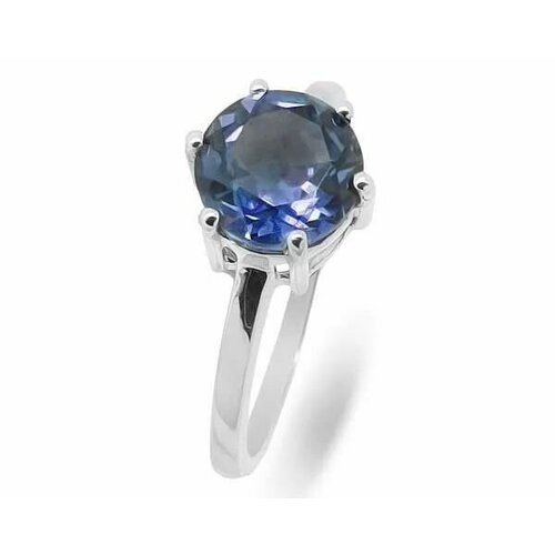 фото Кольцо tosya, серебро, 925 проба, фианит, лондон топаз, белый