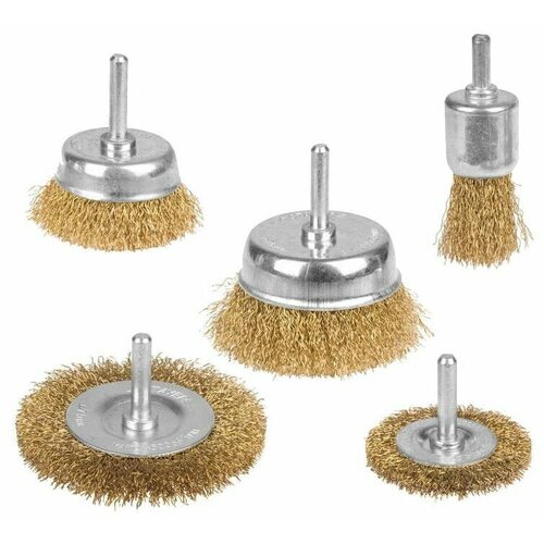 Щетки для дрели металлические со шпильками 5 предметов 656-033 1318₽