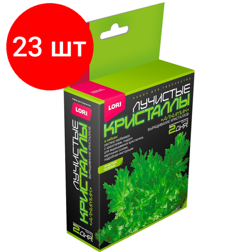 Комплект 23 наб, Набор химических опытов Лучистые кристаллы Зеленый кристалл, Лк-003 набор дт лучистые кристаллы желтый кристалл лк 004 lori