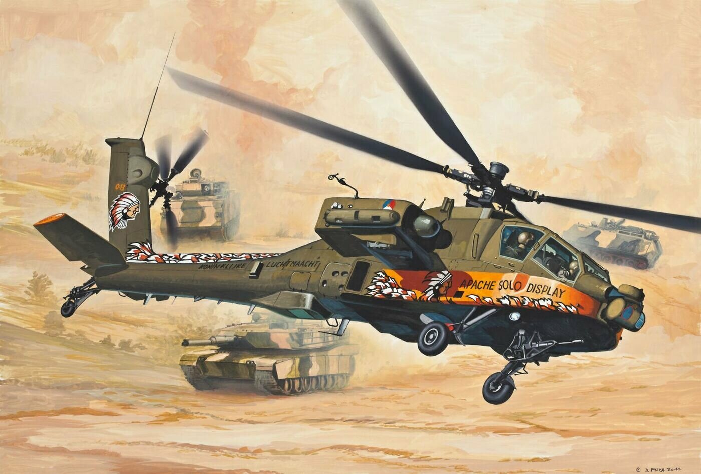 Сборная модель Revell Боевой Вертолет AH-64 Apache - фото №8