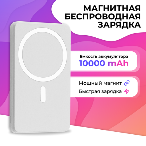 Беспроводная зарядка MagSafe 1200 mAh для Apple Watch 1-10 SE Повербанк на Эпл вотч Зарядное устройство Type-C 3879₽