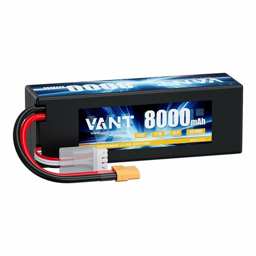 Аккумулятор LiPo Vant - 11.1В 8000мАч 100C (3S, Hardcase, разъём XT60) аккумулятор vant lipo 11 1v 2200mah 30c разъем t plug для радиоуправляемых вертолетов катеров машин