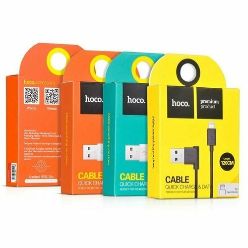 Дата-кабель Hoco UPL11 USB-Lightning, 1.2 м, черный кабель угловой usb apple 8 pin hoco upl11 красный