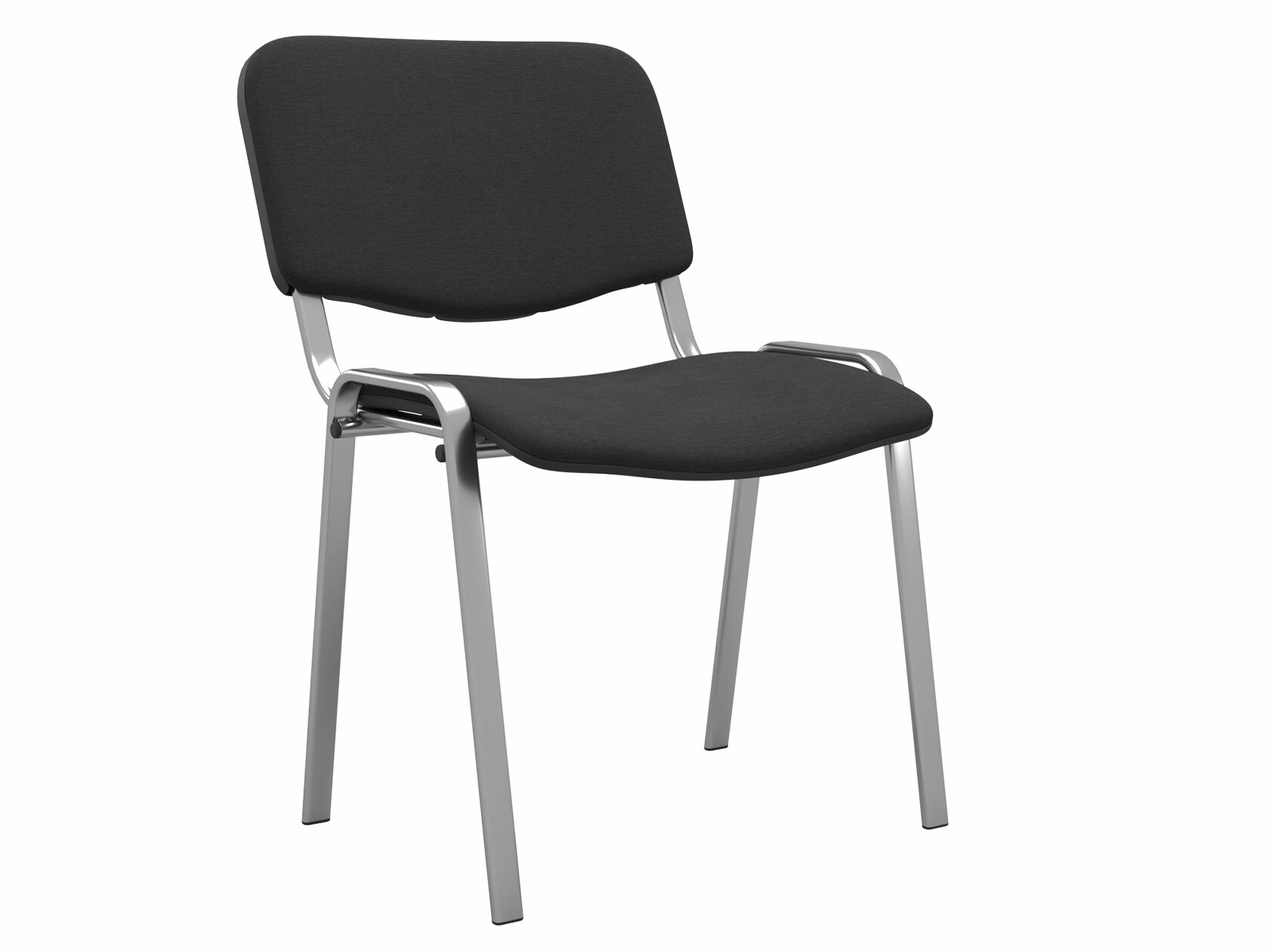 Офисный стул Первый Мебельный Изо Черный, ткань / Хром, металл