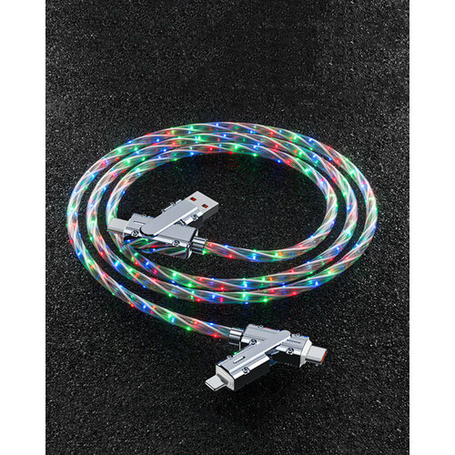 Кабель зарядный USB с подсветкой LED для быстрой зарядки 66 Вт Type-C 720₽