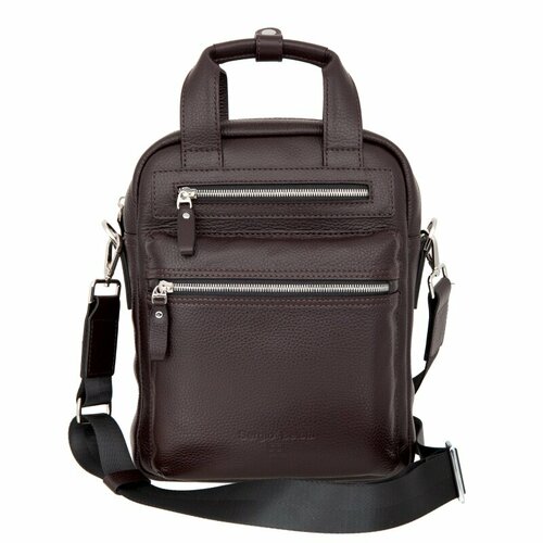 фото Сумка планшет sergio belotti, фактура гладкая, зернистая, коричневый