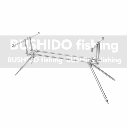 Карповая подставка BUSHIDO ROD POD на 3 удилища, нержавейка , в чехле подставка для удилища bushido телескопическая с резьбой 80см