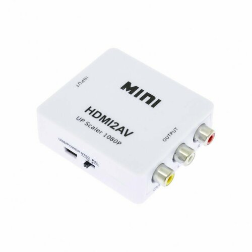 Переходник (адаптер) HDMI-3RCA, белый переходник адаптер noname hdmi vga 0 3 м белый