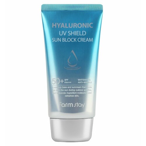 FarmStay Hyaluronic UV Shield Sun Block Cream SPF50+ PA+++ 70g Солнцезащитный крем для лица