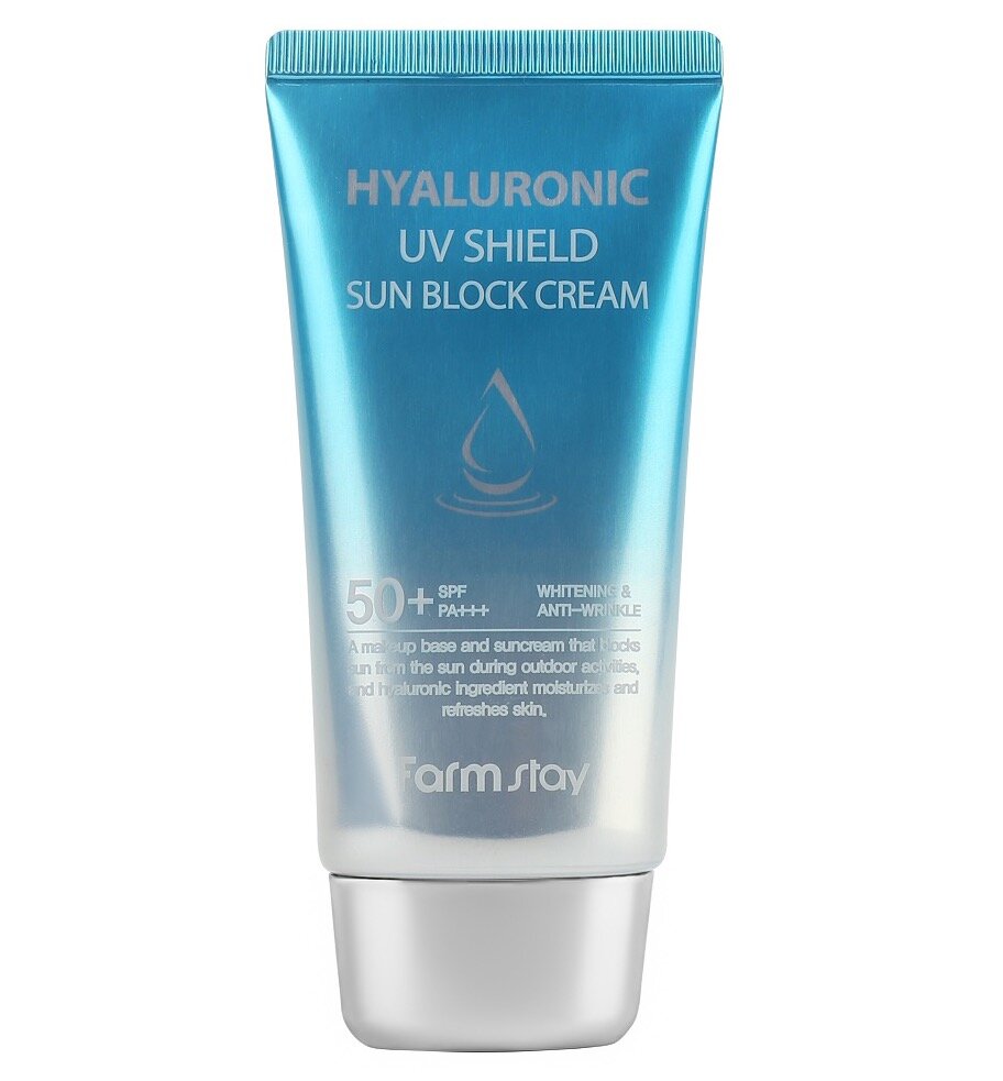 FarmStay Hyaluronic UV Shield Sun Block Cream SPF50+ PA+++ 70g Солнцезащитный крем для лица