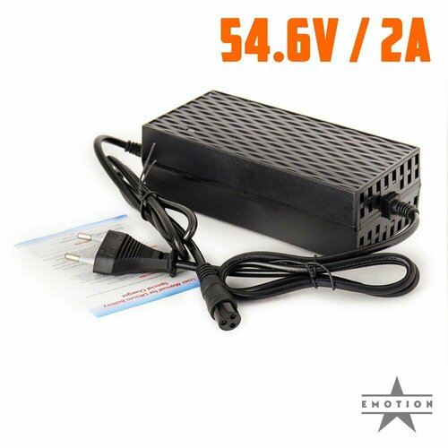 фото Зарядное устройство (блок питания 48v, 2a) для электросамоката kugoo m4/m4 pro, kugoo x1 / m5 c системой охлаждения (адаптер питания) emotion