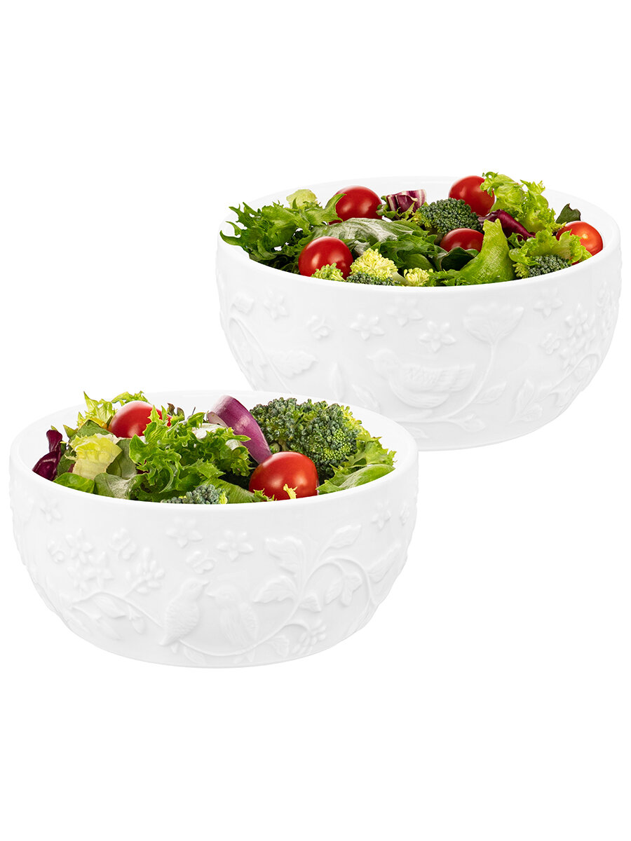 фото Набор салатников 2 предмета 600 мл Elan Gallery "Птички на ветке"