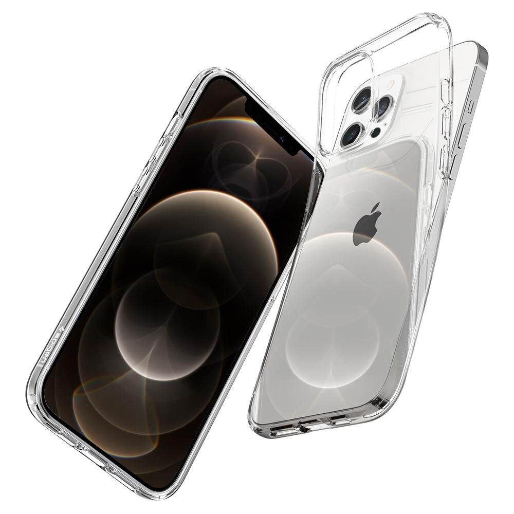 Чехол Spigen на Apple iPhone 12/12 Pro (ACS01697) Liquid Crystal / Спиген чехол для Айфон 12 силиконовый, противоударный, с защитой камеры, прозрачный