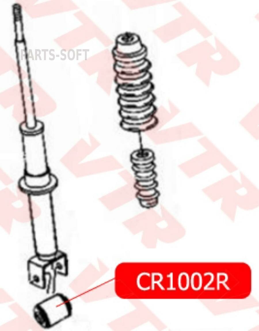 VTR CR1002R Сайлентблок амортизатора задней подвески