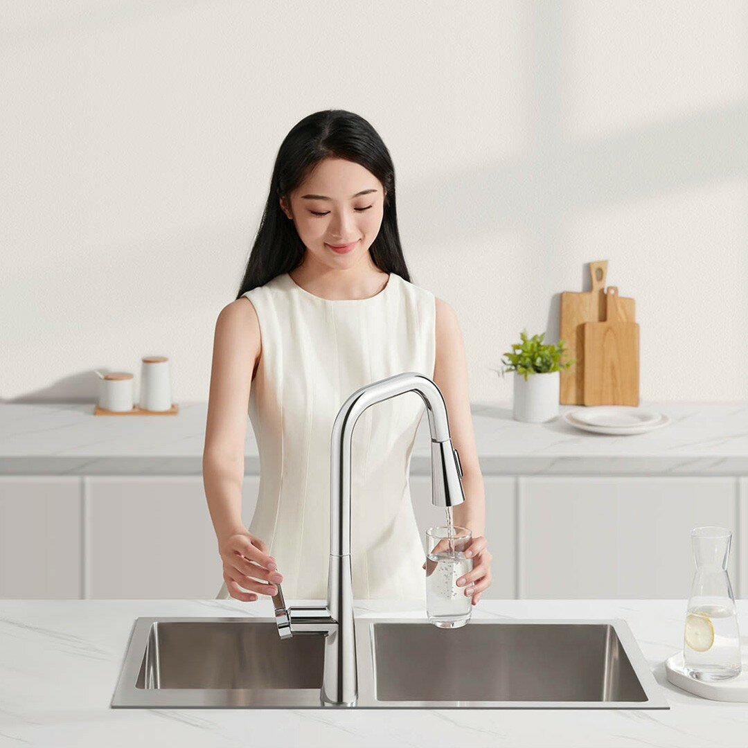 Выдвижной кухонный смеситель Xiaomi Mijia Pull-out kitchen Faucet S1 (MJCLSCFLT01DB) — фото 1