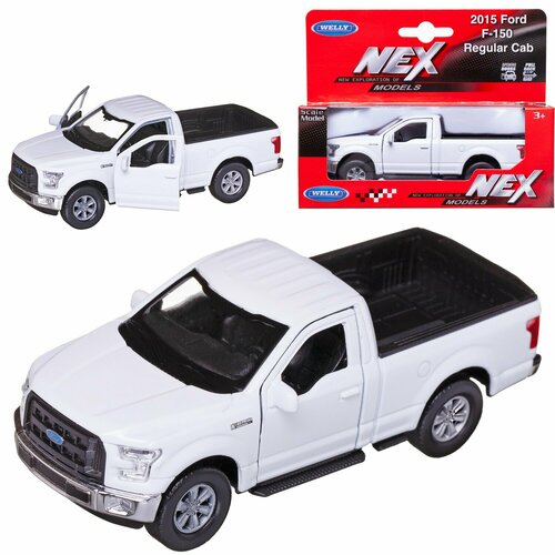 Машинка Welly 1:38 FORD F-150 REGULAR CAB белая 43701W/белая игрушка модель машины 1 34 39 ford f 150 красный