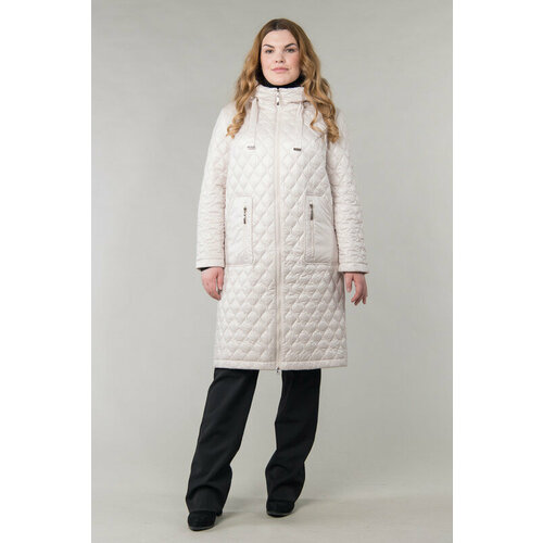 Пальто Modetta Style, размер 52, бежевый