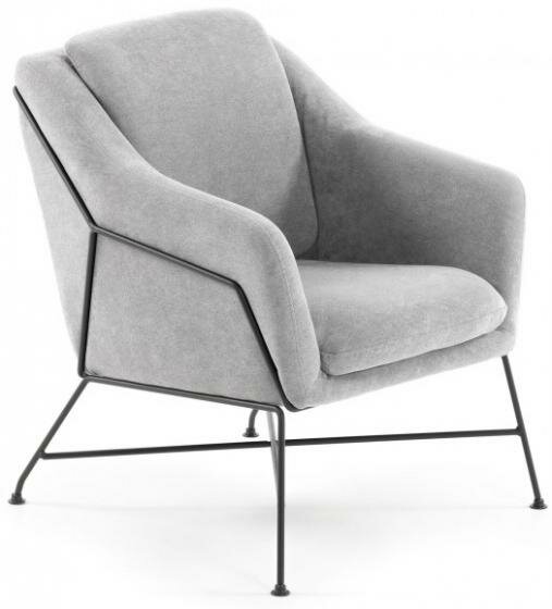 фото Кресло La Forma (ех Julia Grup) Кресло Brida светло-серое арт. 068775