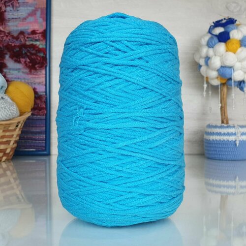 Пряжа MALIK HOBBY Соловей, тафтинг, голуб. бирюза - 73, 100% акрил, 1 бобина, 400 г, 400 м.